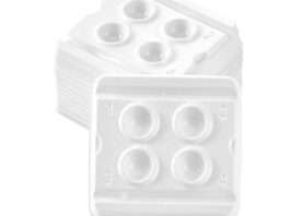 Disposable Dental Mixing Wells by Vastmed | 2 Wells Mini Mixing White Trays | Compact, Sanitary, Single-Use Dental Mixing Well Trays for Clinics & Labs