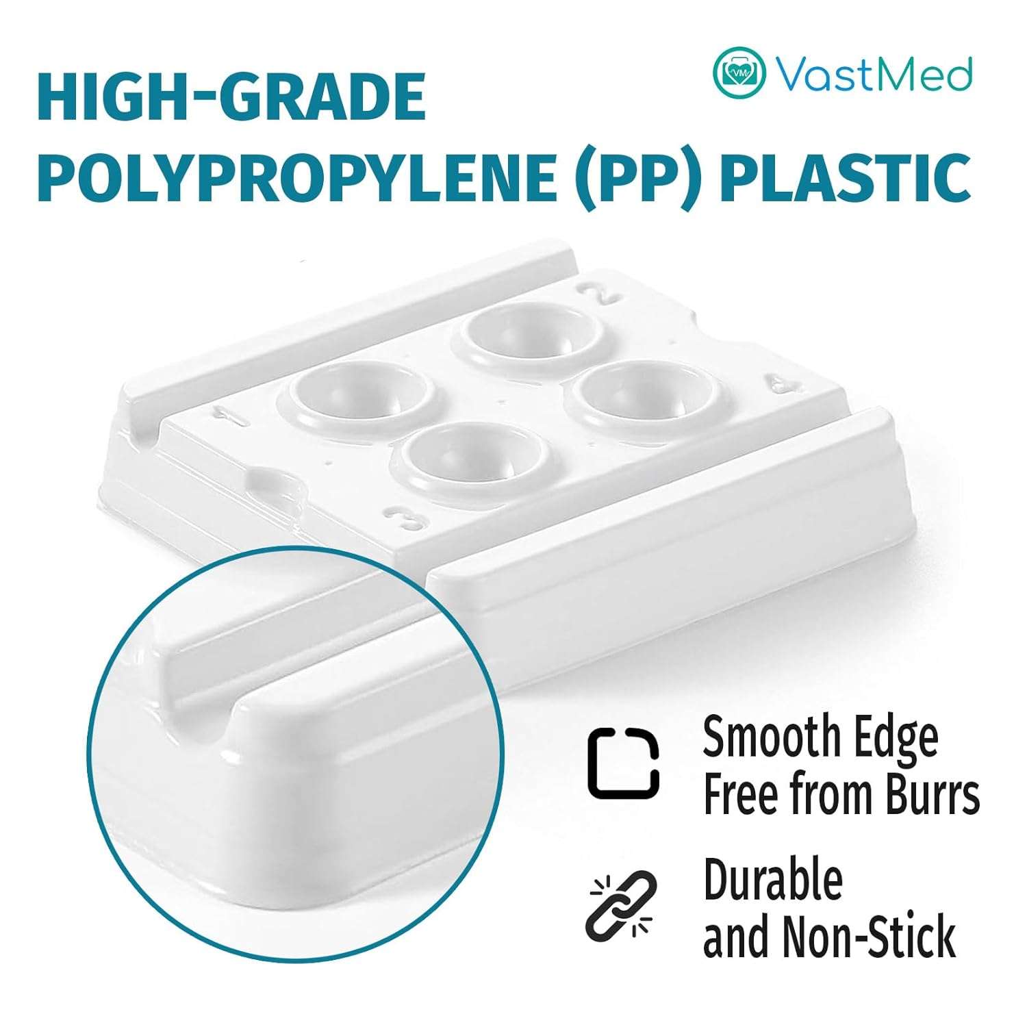 Disposable Dental Mixing Wells by Vastmed | 2 Wells Mini Mixing White Trays | Compact, Sanitary, Single-Use Dental Mixing Well Trays for Clinics & Labs - Image 6