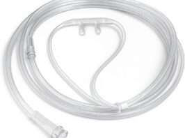 Disposable Nasal Oxygen Cannula with Curved Tip by Vastmed | 7 ft Latex-Free, PVC, Soft & Lightweight Nasal Cannula | Comfortable Fit Universal Connector for Oxygen Tanks & Concentrators