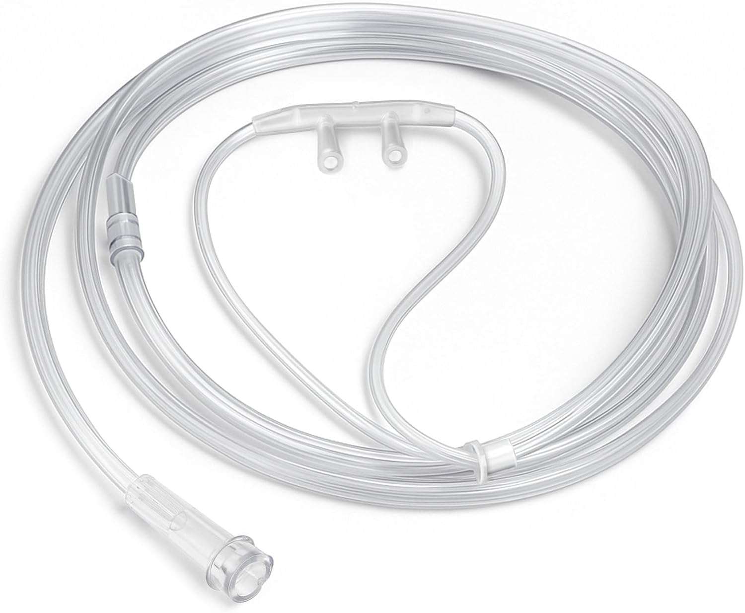 Disposable Nasal Oxygen Cannula with Curved Tip by Vastmed | 7 ft Latex-Free, PVC, Soft & Lightweight Nasal Cannula | Comfortable Fit Universal Connector for Oxygen Tanks & Concentrators