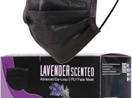 Advanced Tigris Level 3 Lightly Lavender Scented Face Mask 4.0G 3Ply Breathable Individually Wrapped Indoor Outdoor Use