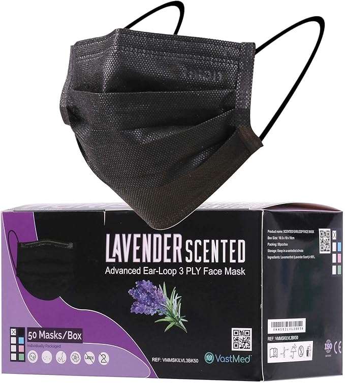 Advanced Tigris Level 3 Lightly Lavender Scented Face Mask 4.0G 3Ply Breathable Individually Wrapped Indoor Outdoor Use