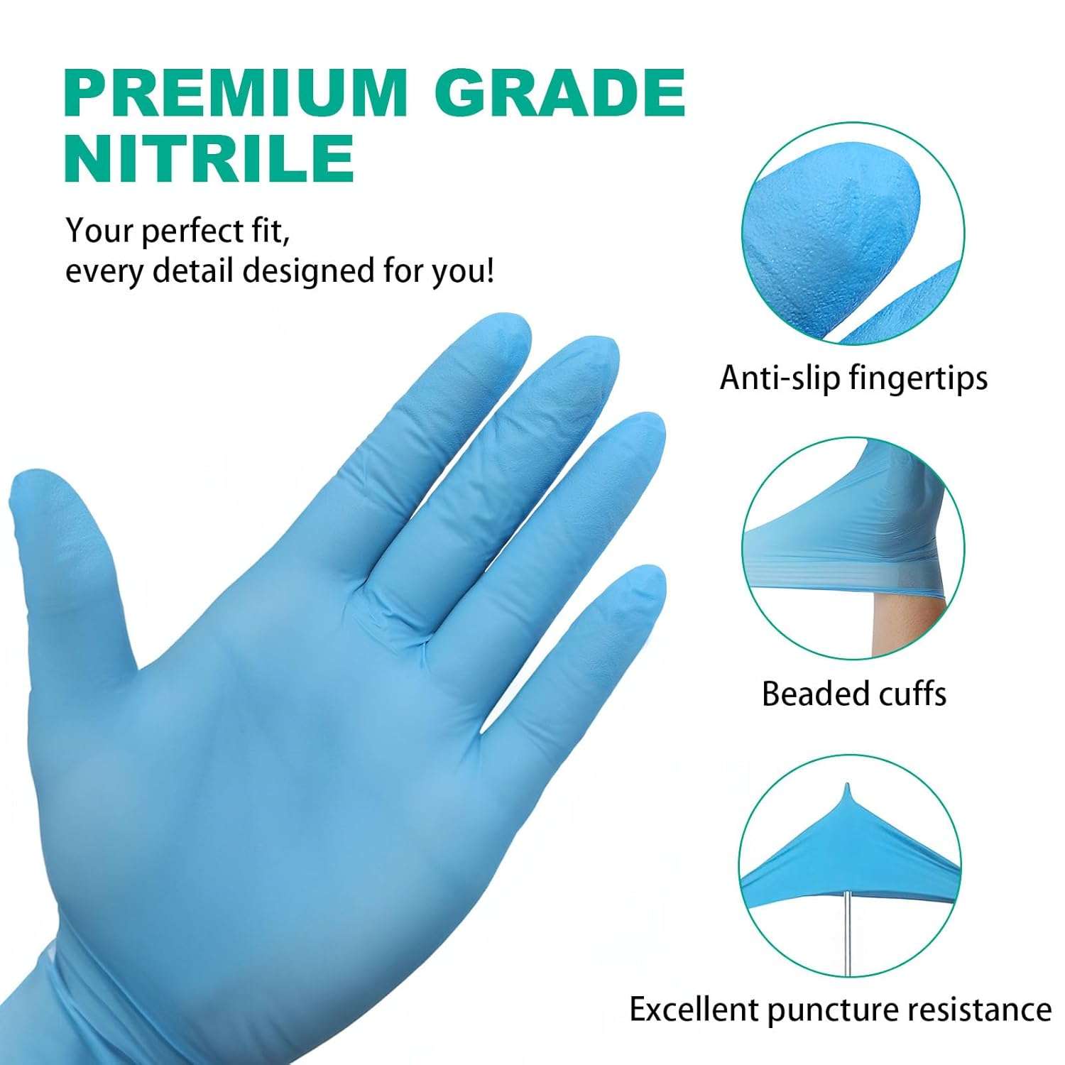 VASTMED Dental Grade Examination Leone Nitrile Gloves 4.0G Finger Tips Texture Latex Free Professional Grade Gloves - Image 4