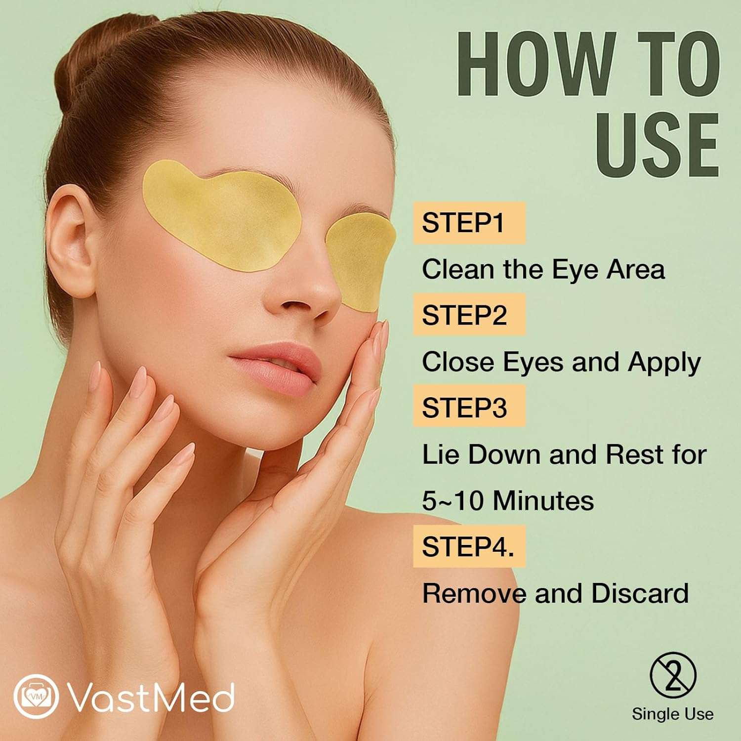 VASTMED Pairs Eye Protection Patch A-Type Soft Disposable Eye Pads for Eye Care, Vision Therapy, Recovery & Clinical Use – Gentle Adhesion for Sensitive Skin – for Adults & Kids - Image 4
