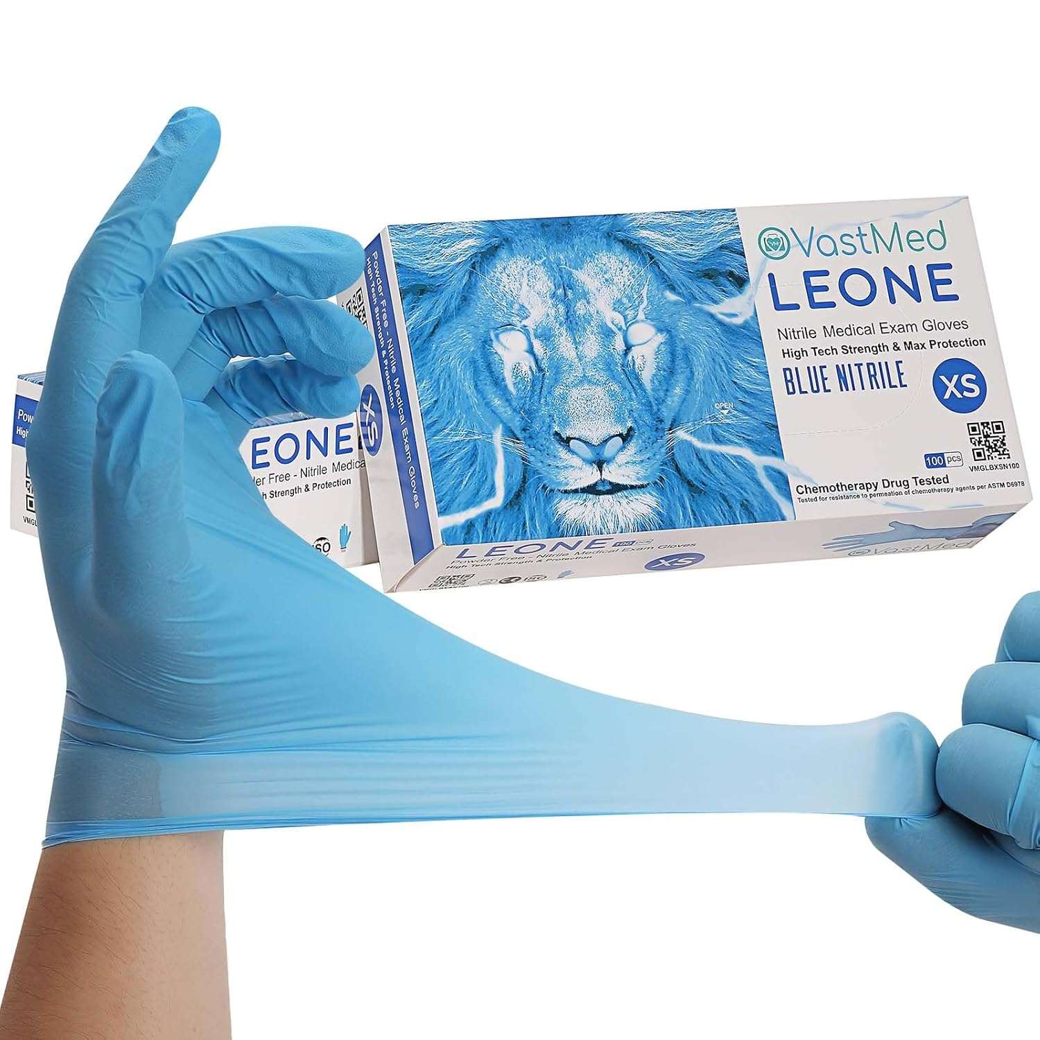 VASTMED Dental Grade Examination Leone Nitrile Gloves 4.0G Finger Tips Texture Latex Free Professional Grade Gloves - Image 2