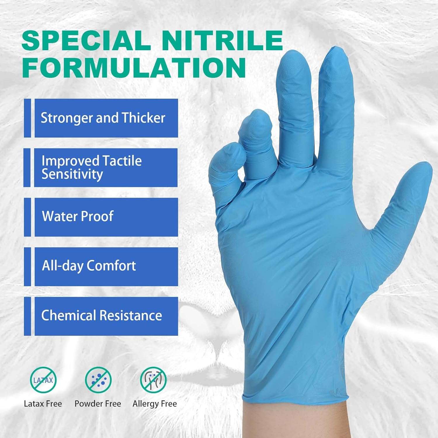 VASTMED Dental Grade Examination Leone Nitrile Gloves 4.0G Finger Tips Texture Latex Free Professional Grade Gloves - Image 5