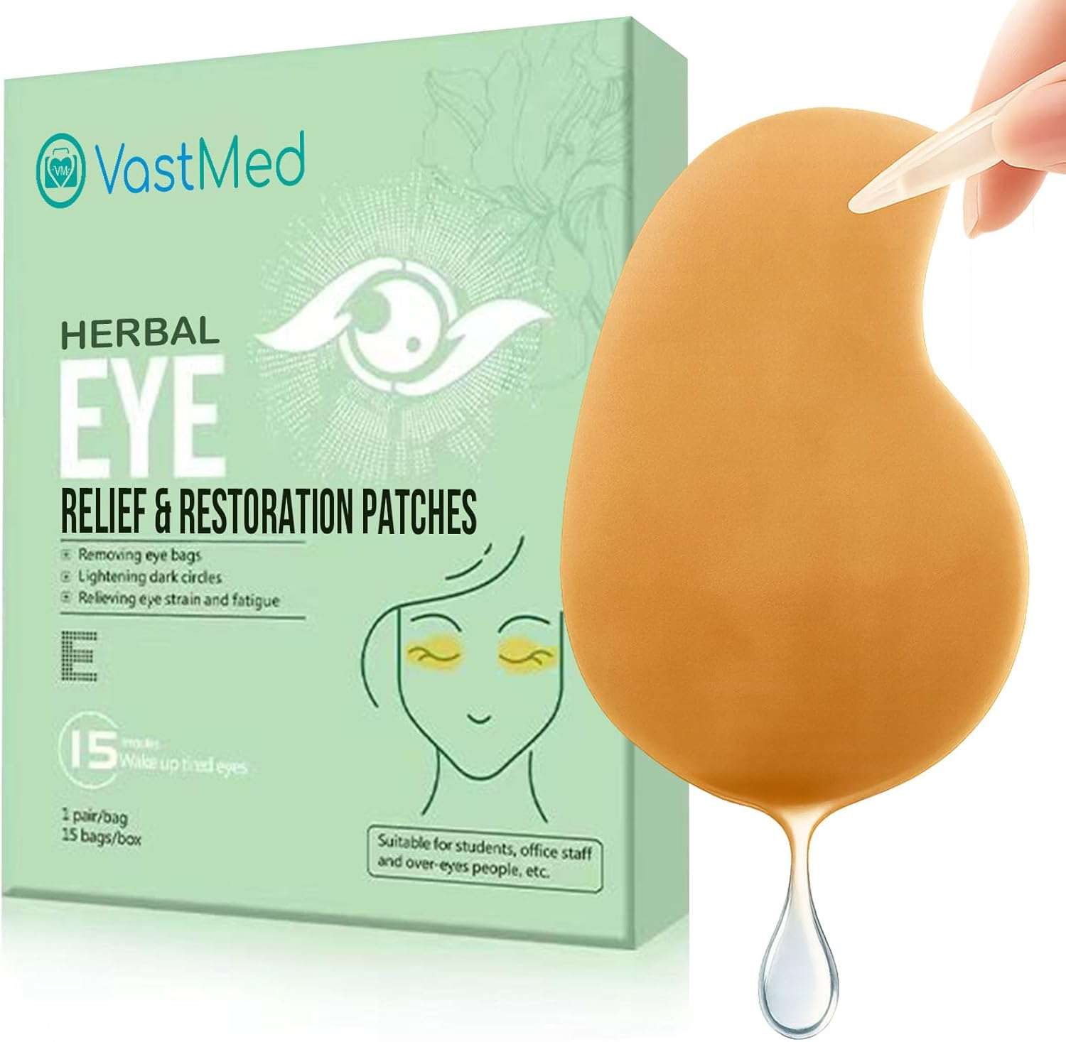 VASTMED Pairs Eye Protection Patch A-Type Soft Disposable Eye Pads for Eye Care, Vision Therapy, Recovery & Clinical Use – Gentle Adhesion for Sensitive Skin – for Adults & Kids