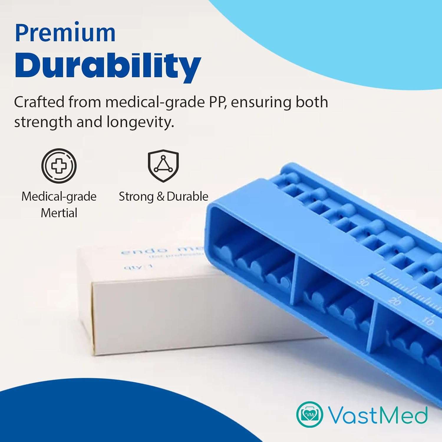 1 PC Dental Endodontic Measuring Block Tool by Vastmed | Autoclavable File Holder, Endo Ruler File Measuring Board for Root Canal Treatment - Image 5