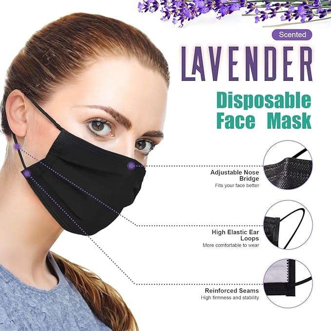 Advanced Tigris Level 3 Lightly Lavender Scented Face Mask 4.0G 3Ply Breathable Individually Wrapped Indoor Outdoor Use - Image 2
