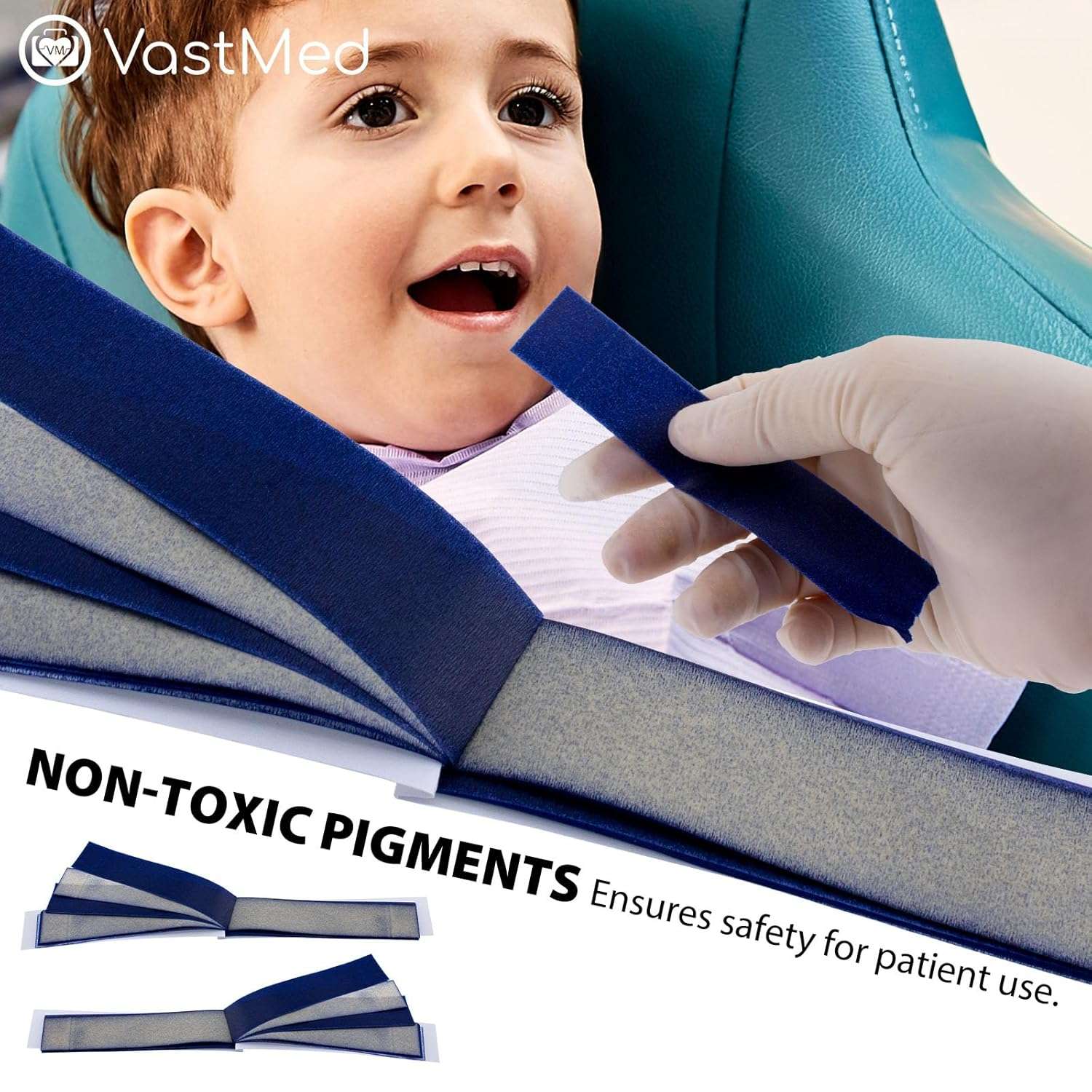 Dental Articulating Papers by Vastmed | Straight Shape Micron Bite Articulating Paper Doubled Side for Occlusal Adjustment - Image 4