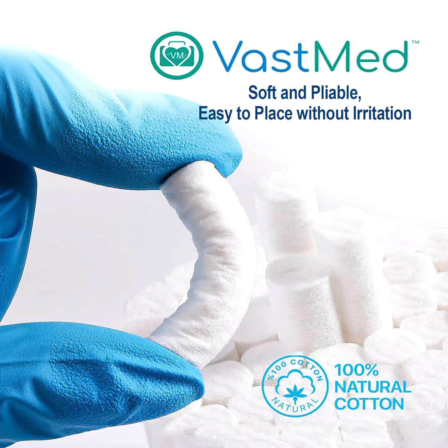 Cotton Dental Gauze Rolls by Vastmed | High Absorbent Mouth Gauze Roll for Dentists Non Sterile Cotton Roll for Nosebleeds and Oral Care for Kids and Adults - Image 3