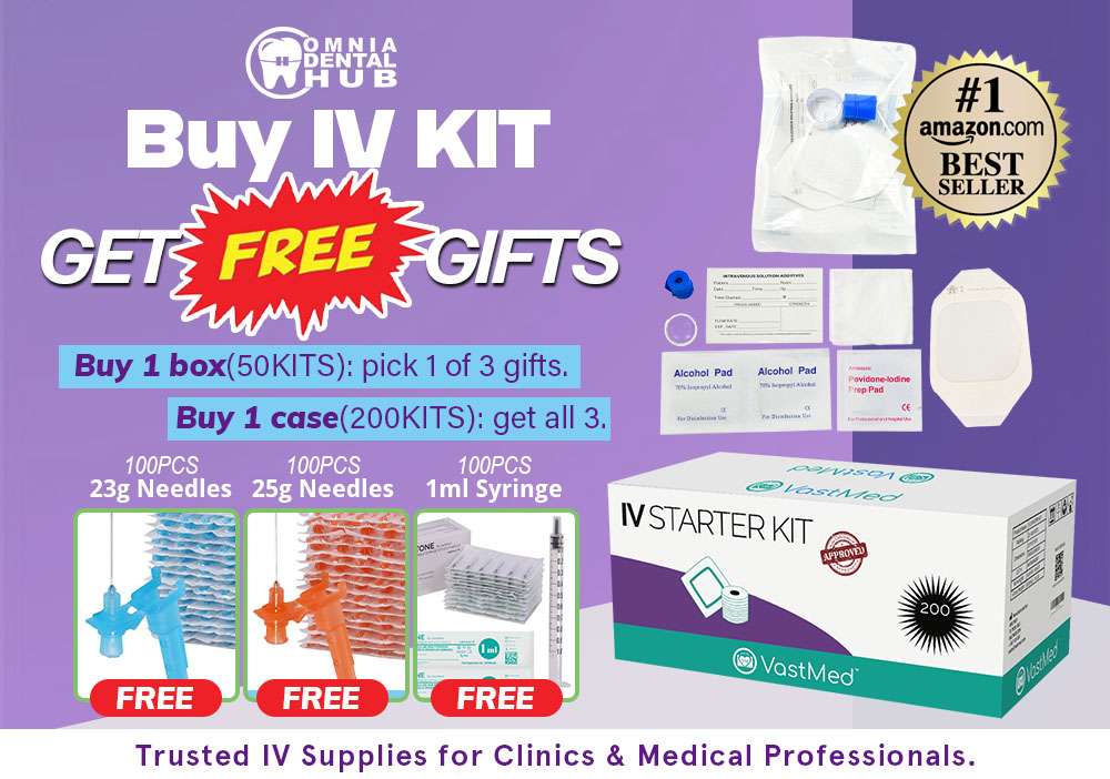 IV Starter Kit with Gauze/Chlorascrub Swab LF by VASTMED | Posi-Guard Catheter Securement Device & Transparent Window Dressing | Latex-Free Tourniquets - Image 2