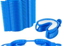 Disposable Dental Fluoride Trays by Vastmed | Dual Arch Fluorinated Foam Tray for Gel Foam