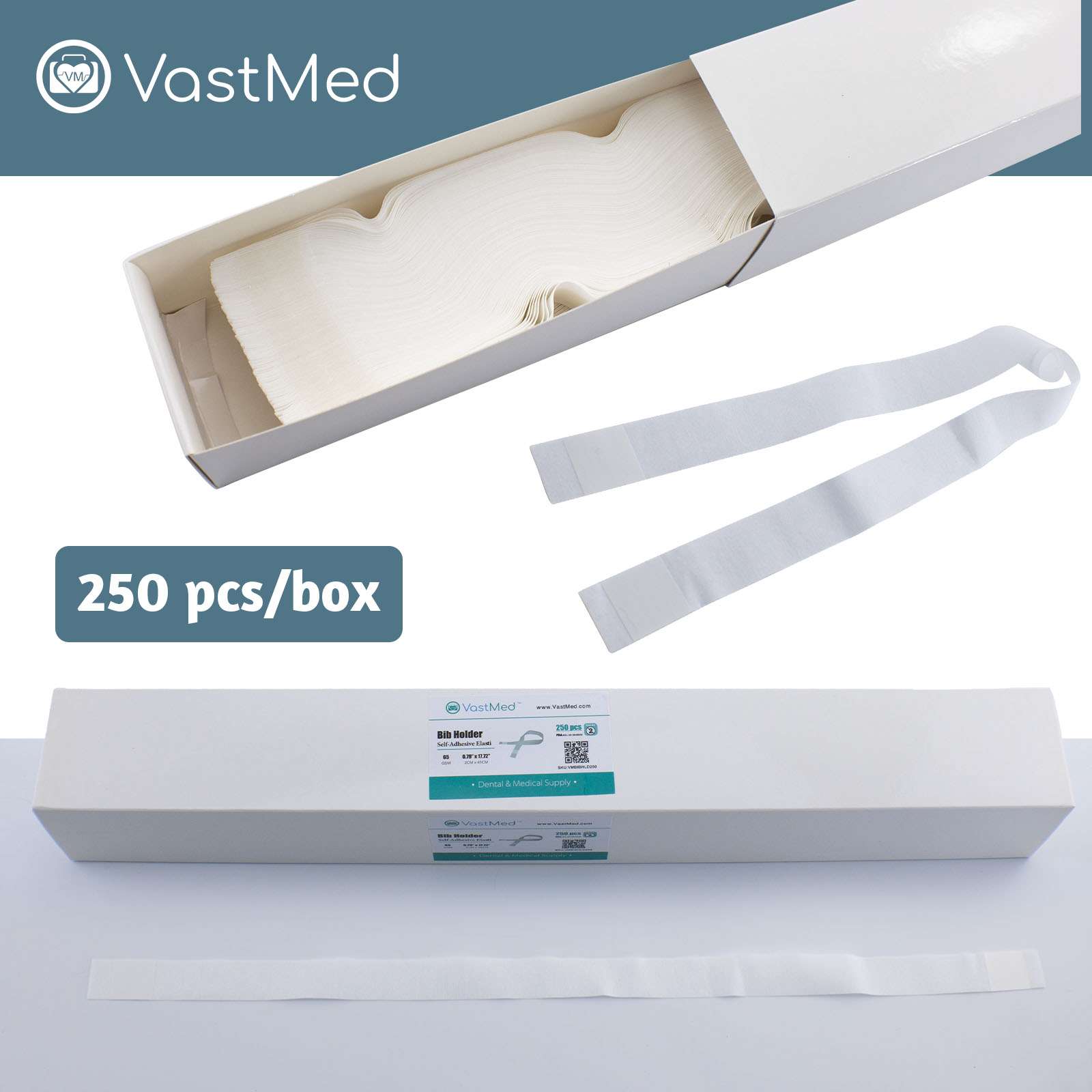 Dental Grade Scudo 7.2g 3Ply Dental Bibs by VASTMED | Soft & Waterproof Disposable Bib Sheet for Patients 13" x 18" | Dentist Tray Cover and Nail Table Cover Supplies - Image 4