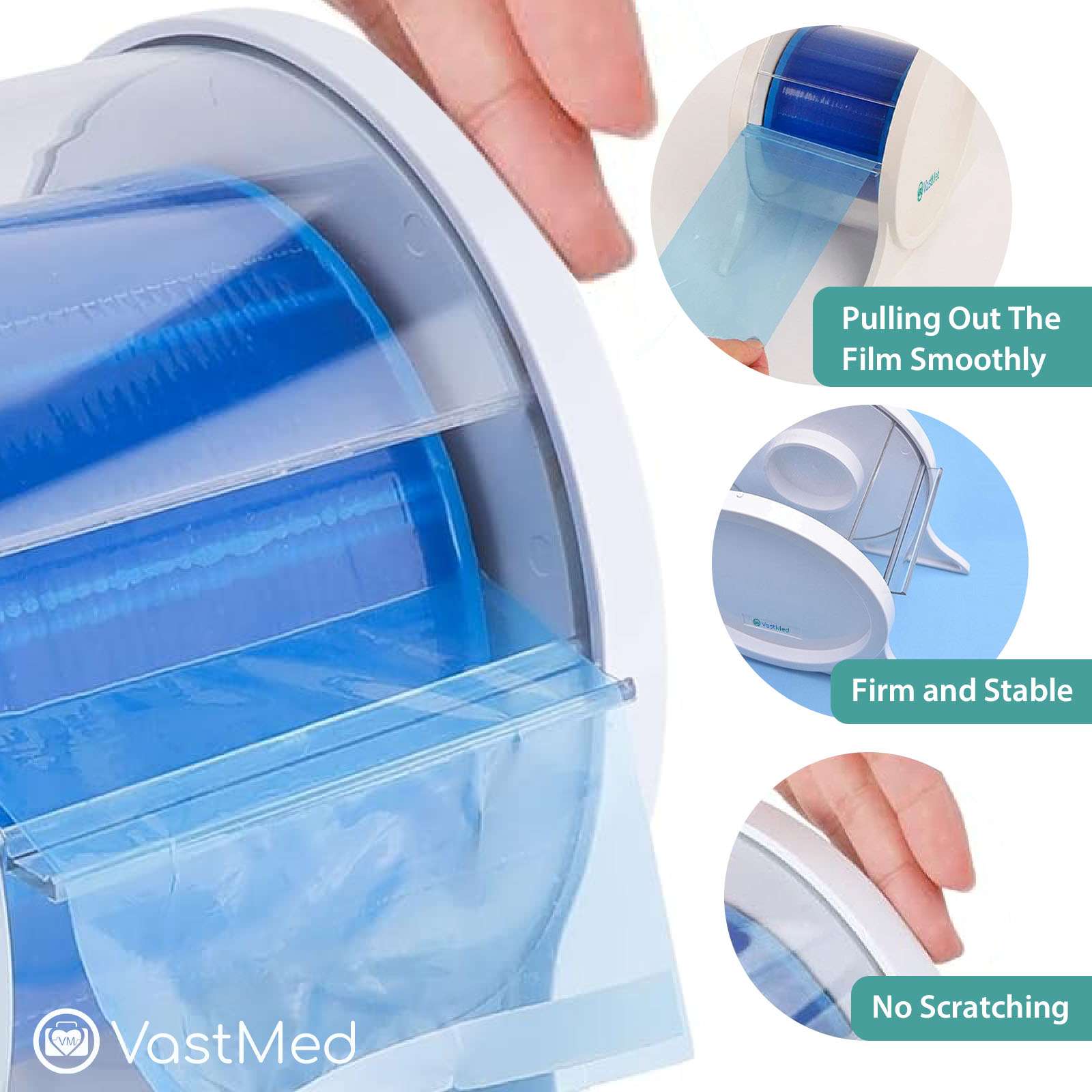 Barrier Film Dispenser by VASTMED | Dental Acrylic Protecting Barrier Film Holder for Film Support & Dust-Proof | Barrier Dispenser Plastic Stand Holder - Image 2