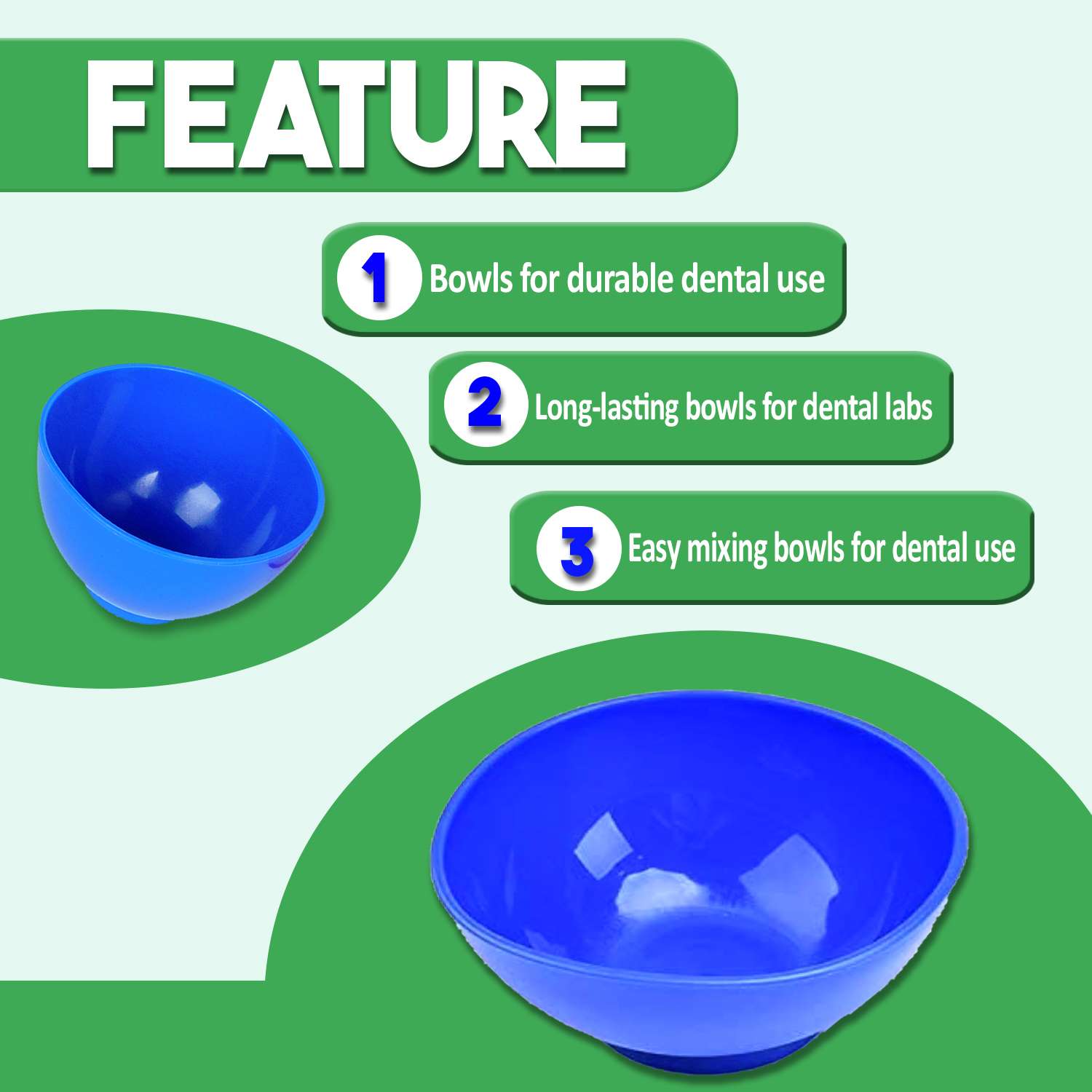 Dental Mixing Bowl by Vastmed | Flexible Durable Silicone Mixing Bowl for Alginate Plaster Materials - Image 3