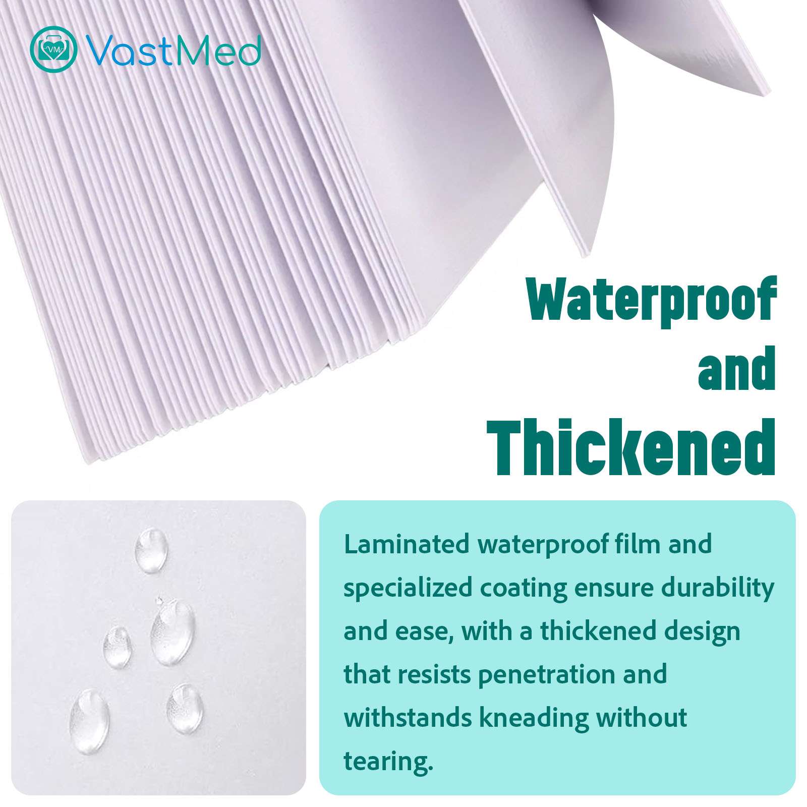 Dental Mixing Pads 2 Sides Paper by Vastmed | Waterproof Poly Coated Disposable Lab Mixing Papers for Blend Dental Repairs Fillings Material | Silicate Materials - Image 6