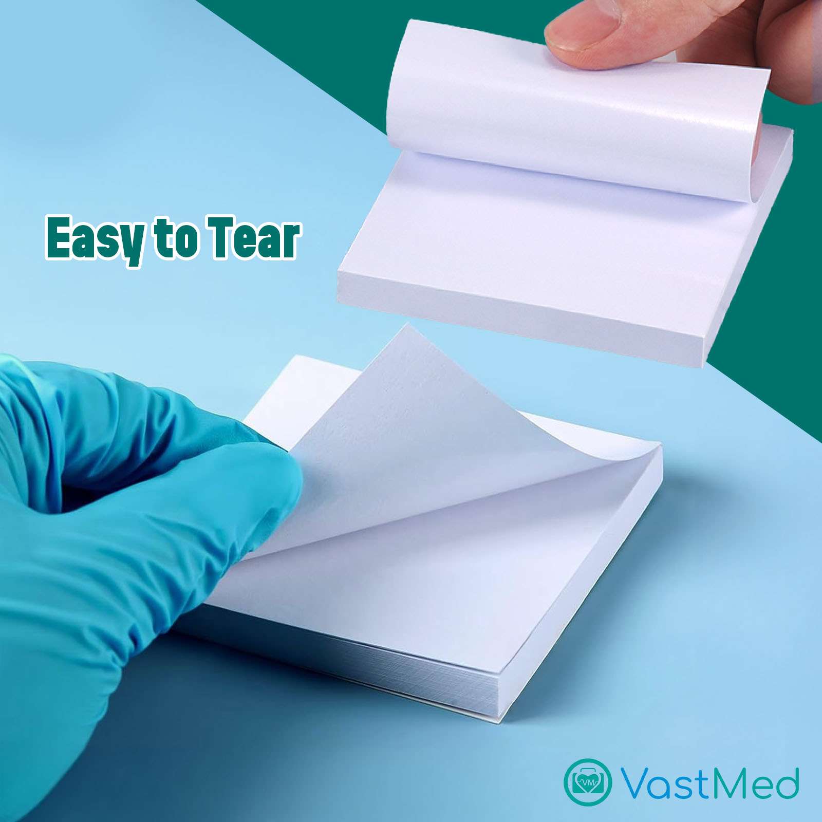 Dental Mixing Pads 2 Sides Paper by Vastmed | Waterproof Poly Coated Disposable Lab Mixing Papers for Blend Dental Repairs Fillings Material | Silicate Materials - Image 2
