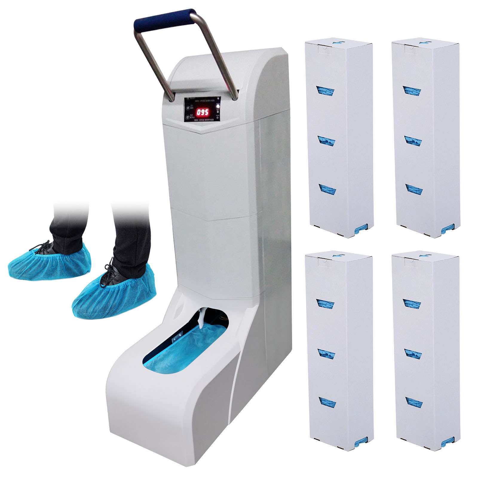Automatic Shoe Cover Dispenser Machine with 400 Covers by Vastmed | Disposable Non Slip Shoe Cover Reliable Machine with UV Disinfection Light - Image 5