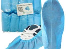 Disposable PP Shoes Cover by Vastmed | Size Fits Most, Water Resistant, Non-Woven & Shoe Booties Covers for Indoors